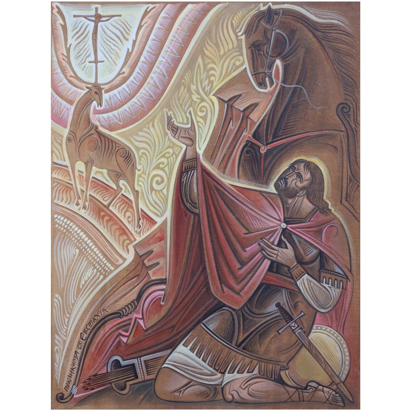 Kostko Markovych "The Calling of Saint Eustace" part of a triptych