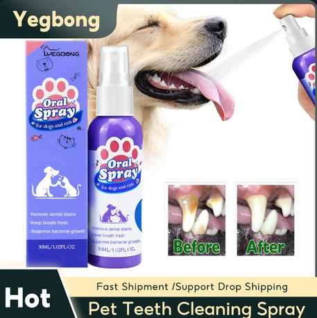 Pet Teeth Cleaning Spray Dog Cat Teeth