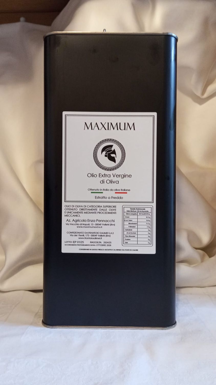 Lattina 5 Litri olio evo Maximum PRODUZIONE 2024
