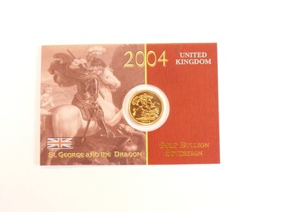Royal Mint 2004 Gold Bullion Full Sovereign (Carded)