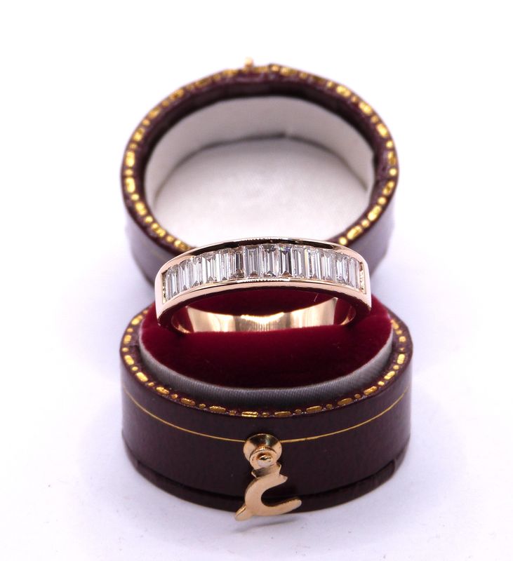 18ct Yellow Gold Diamond Half Eternity Ring Set (Pre Owned)