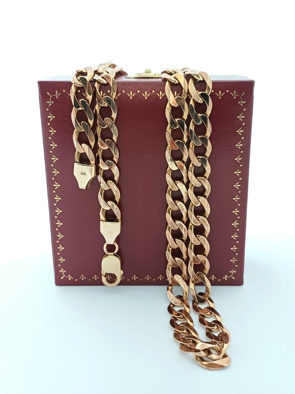 ​9ct Gents Gold Heavy 25 inch Curb Chain (Pre Owned)