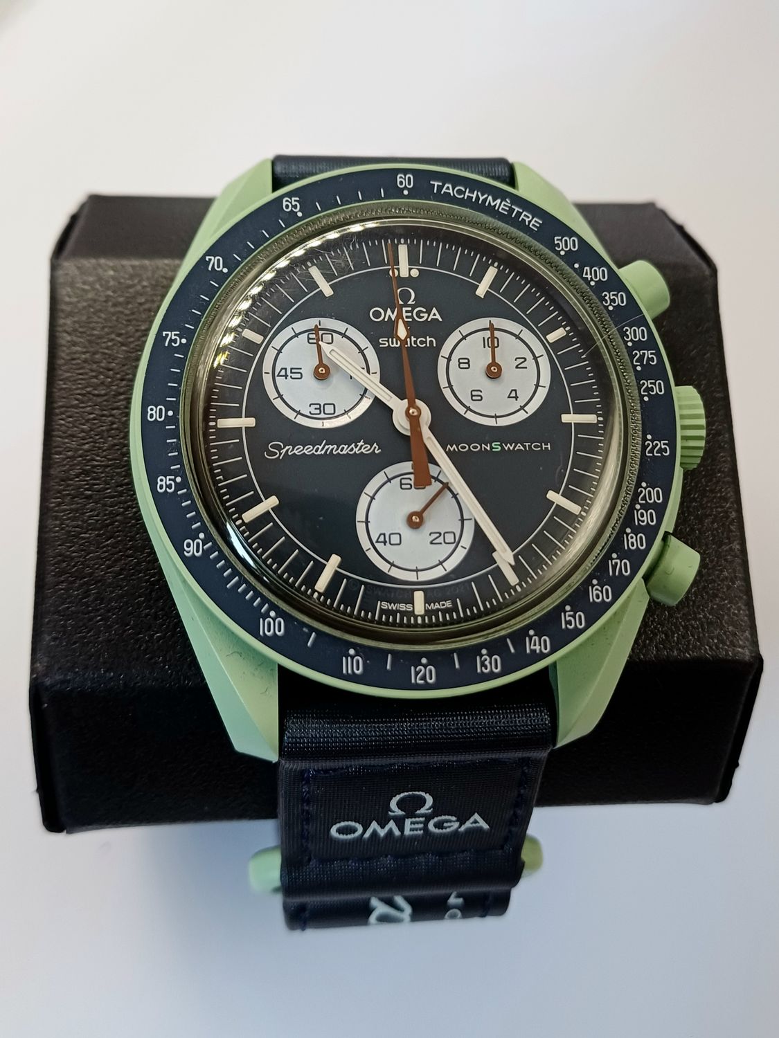 Omega Swatch Speedmaster Mission On Earth Bioceramic Quartz SO33G100 Limited Edition