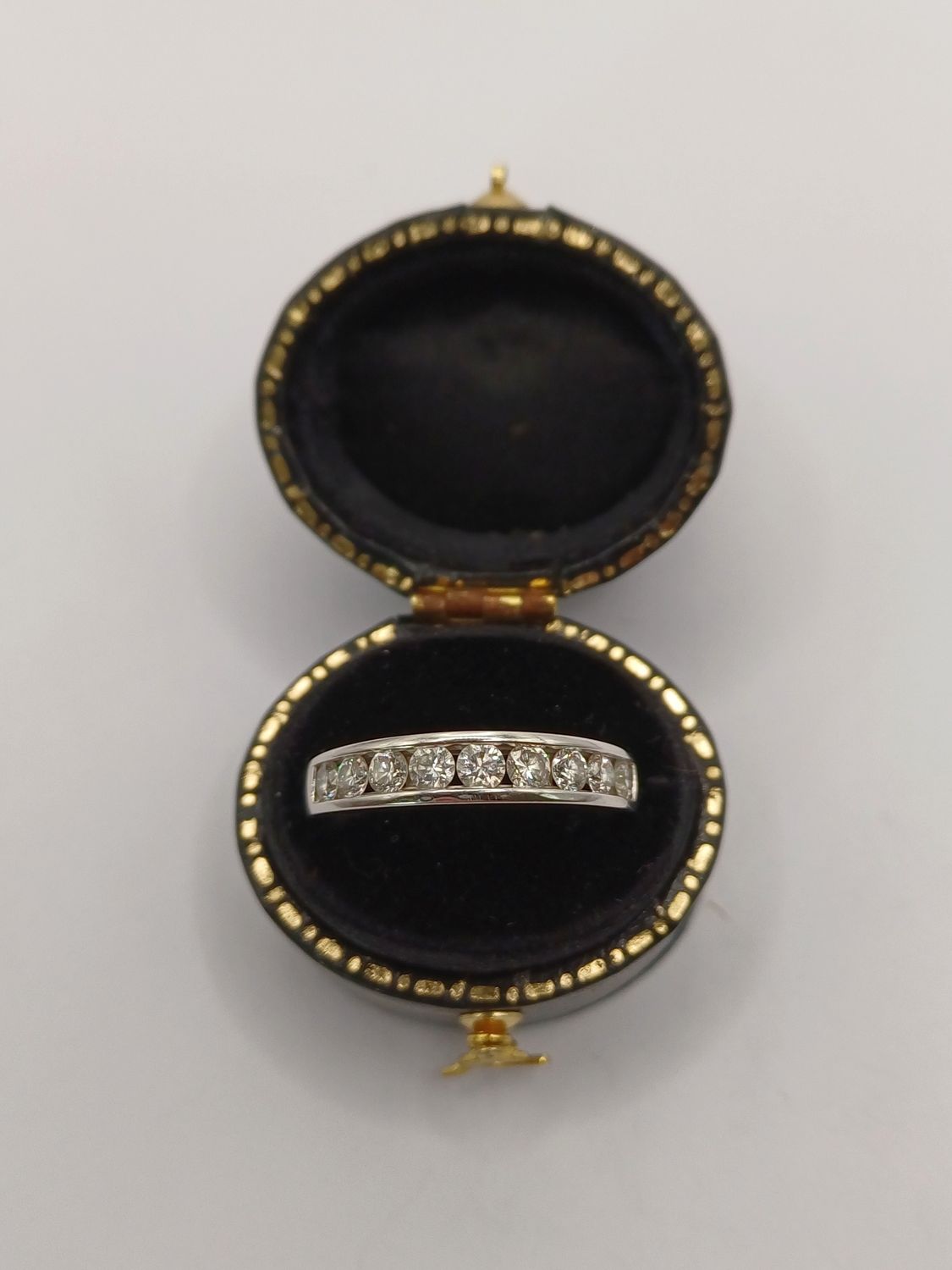 14CT White Gold Half Eternity Ring set with 0.77ct Diamond