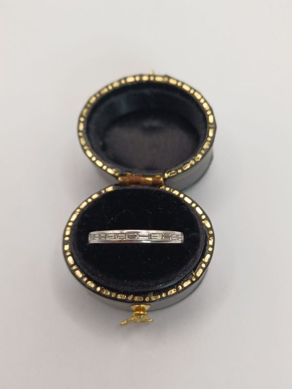 Stunning Platinum Baguette Diamond Half Eternity Ring (Pre Owned)