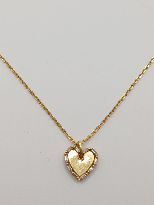Suzanne Kalan Mini Heart Pendant Necklace 18CT Gold Diamond Golden Age Collection (Pre Owned)