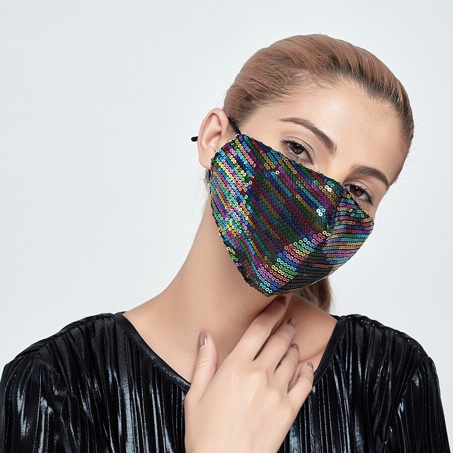 Multifunctional Cotton Sequined Face Protection Cover Dustproof Women Men