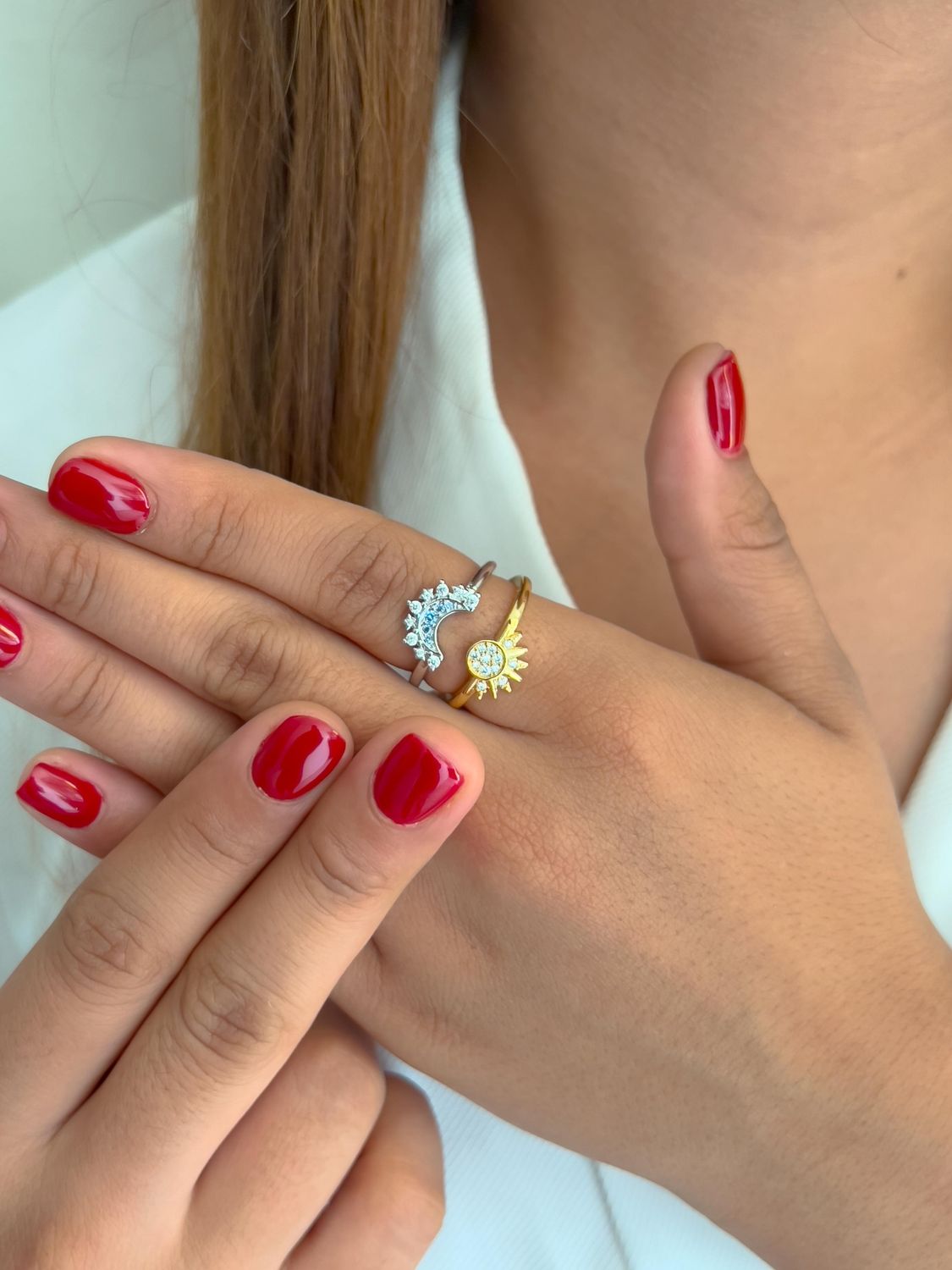 Duo de anillos sol y luna / ajustables 