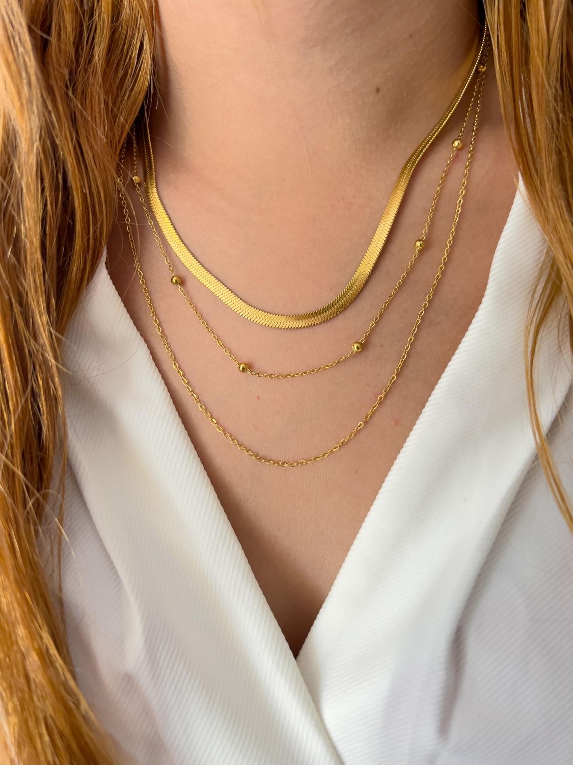 Collar triple / acero inoxidable 