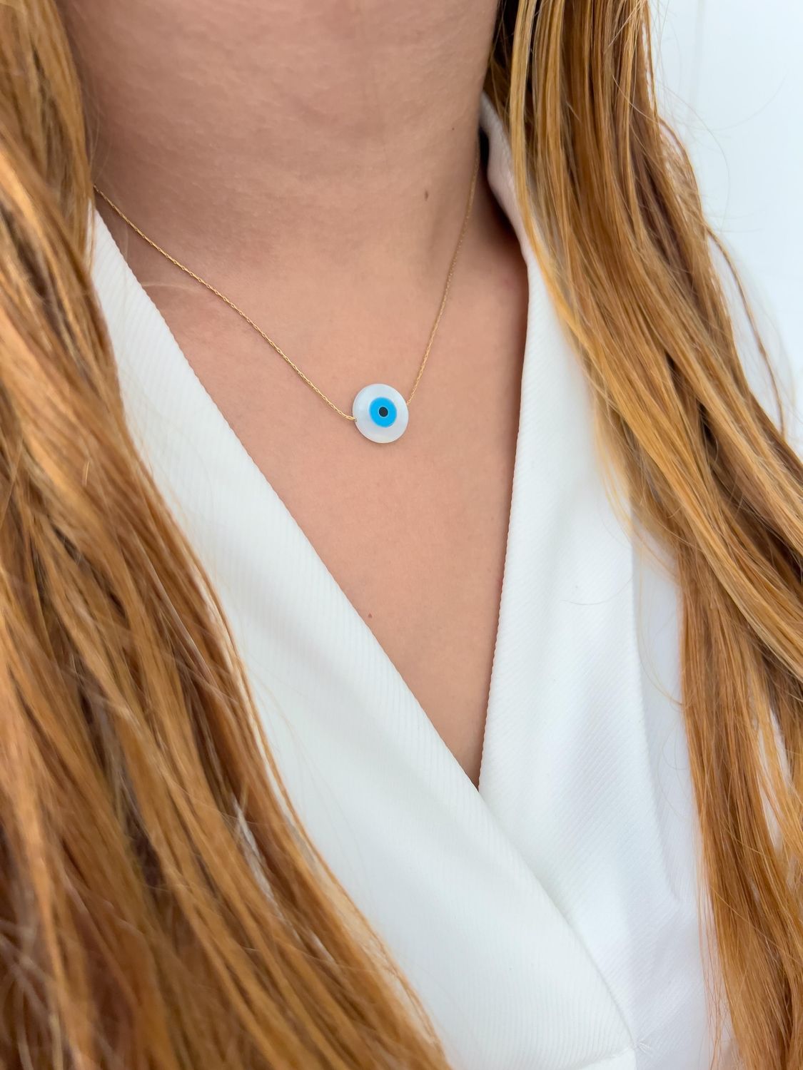 Collar ojo madre perla 