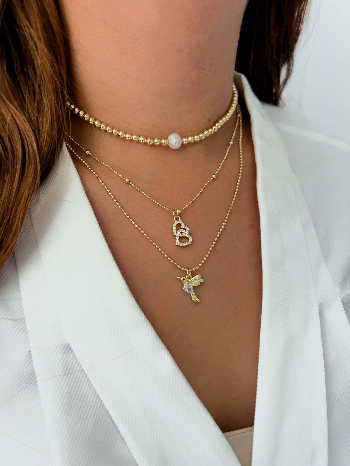 Collares chapa de oro 