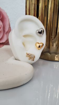 Broqueles broche mariposita 