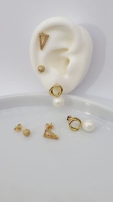 Broqueles broche mariposita 