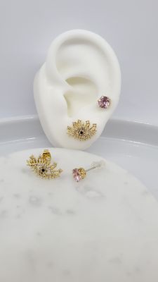 Broqueles broche mariposita 