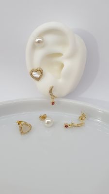 Broqueles broche mariposita 