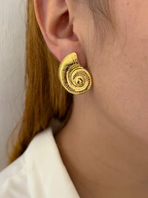 Arracadas caracol grande / acero inoxidable 