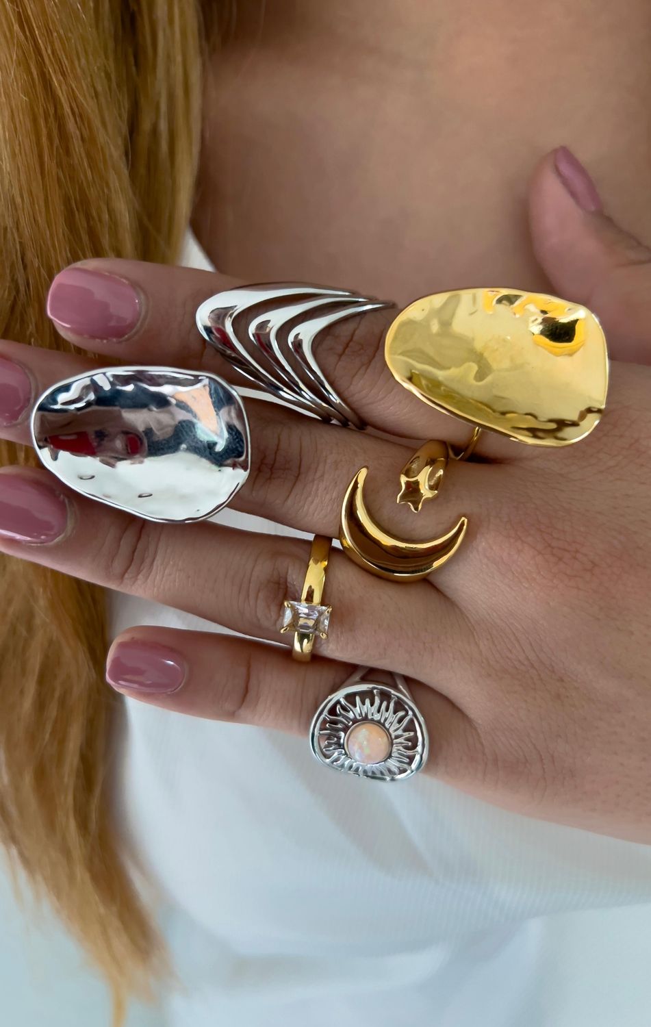 Anillos ajustables de acero inoxidable 