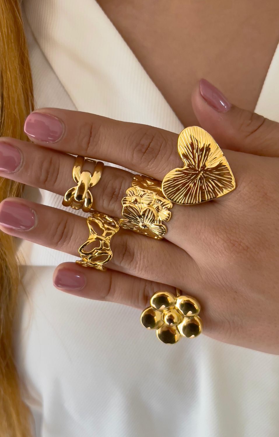 Anillos ajustables de acero inoxidable 