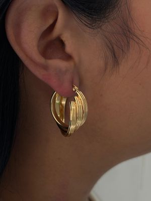 Arracadas entrelazadas/ acero inoxidable 