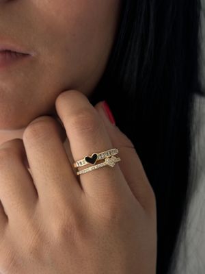 Anillo doble en chapa de oro