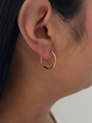 Arracadas medianas delgaditas , acero inoxidable 