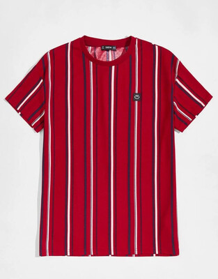 T-shirt rayé avec patch Cartoon 