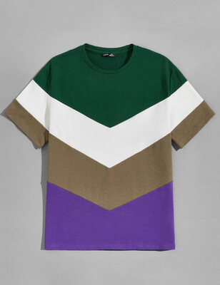 T-shirt à motif chevron