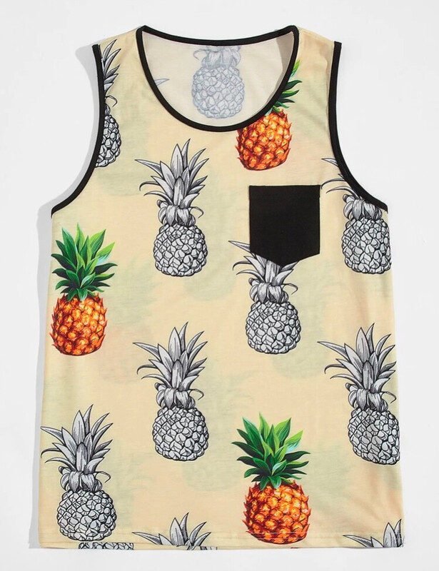 Débardeur à imprimé ananas