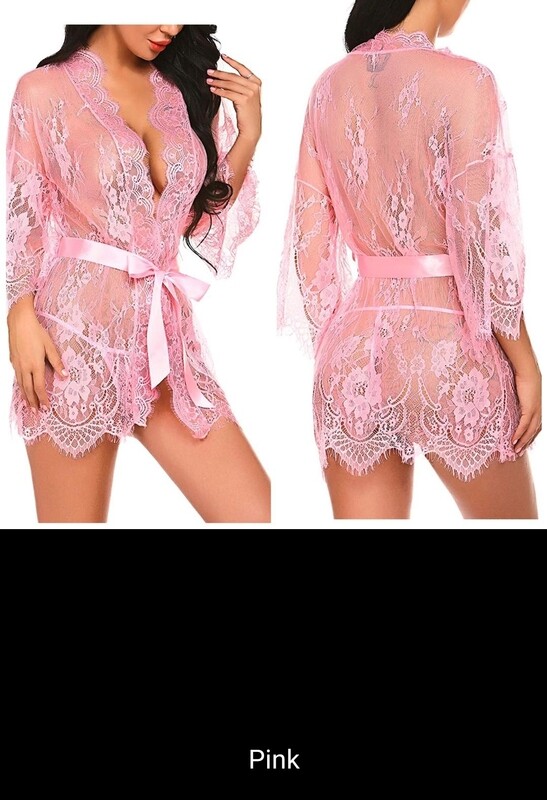 Robe nuisette sexy (babydoll dresses) Pink
