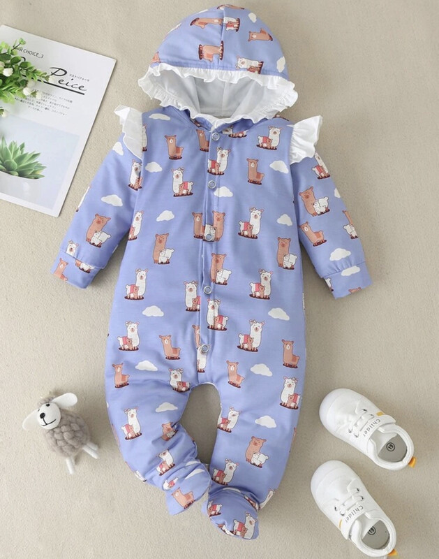 Combinaison à capuche pour bébé fille