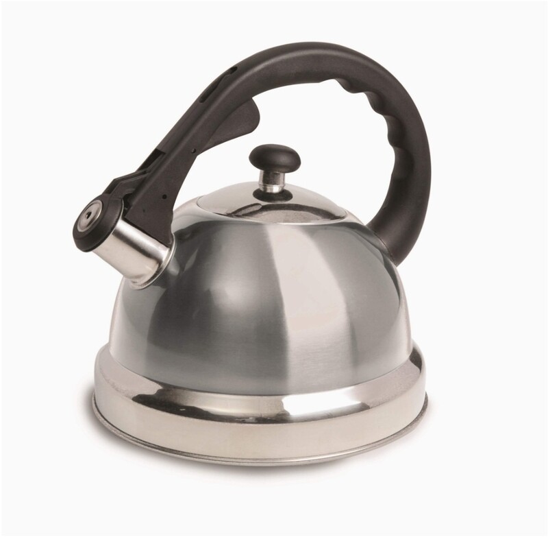 Mr Coffee Claredale Whistling Tea Kettle, 2.2-Quart, Brushed Stainless Steel