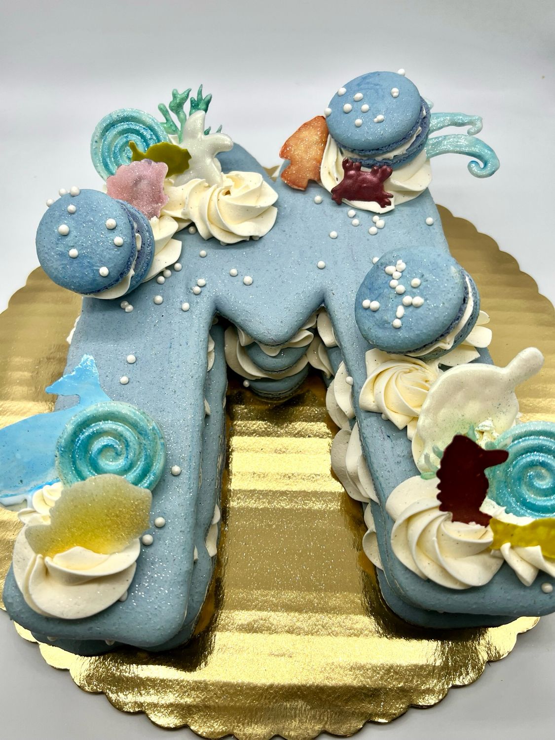 Shaped Macaron Cake - 1 Letter Or 1 Number (serves 6-8) Camp Hill Pick Up