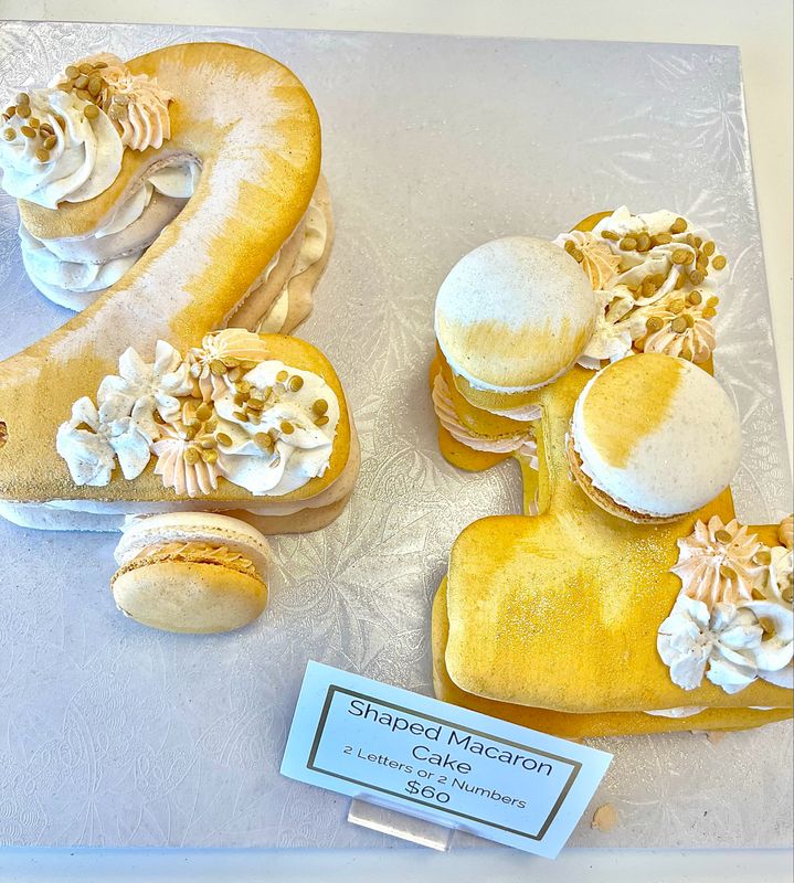 Shaped Macaron Cake - 2 Letters Or 2 Number (serves 6-8) Palmyra Pick Up
