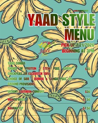 Yaad Style Menu