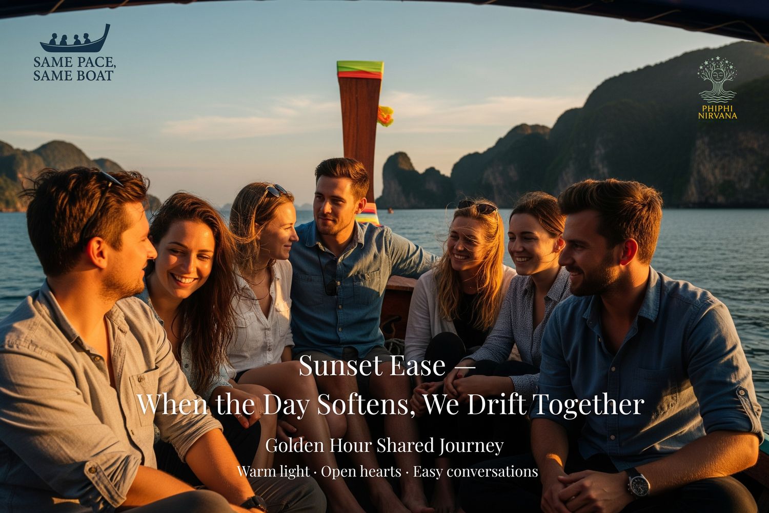 2️⃣ Sunset Ease When the Day Softens, We Drift Together