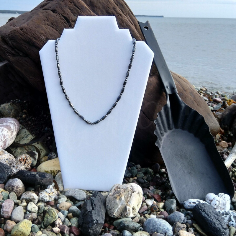 Coal Black Unisex Magnetic Necklace 20 inch