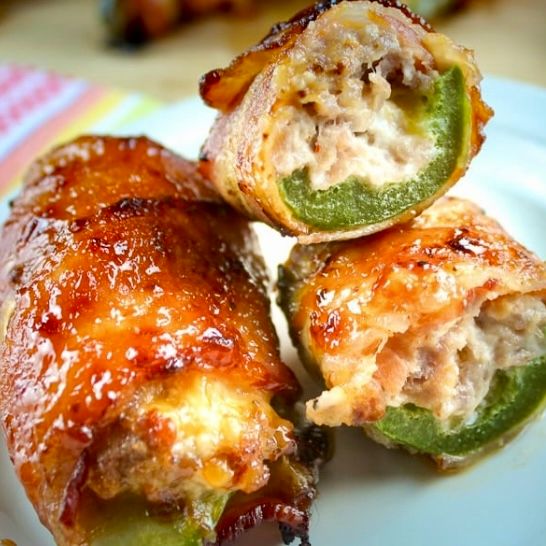 Bacon Wrapped Jalapeño Poppers