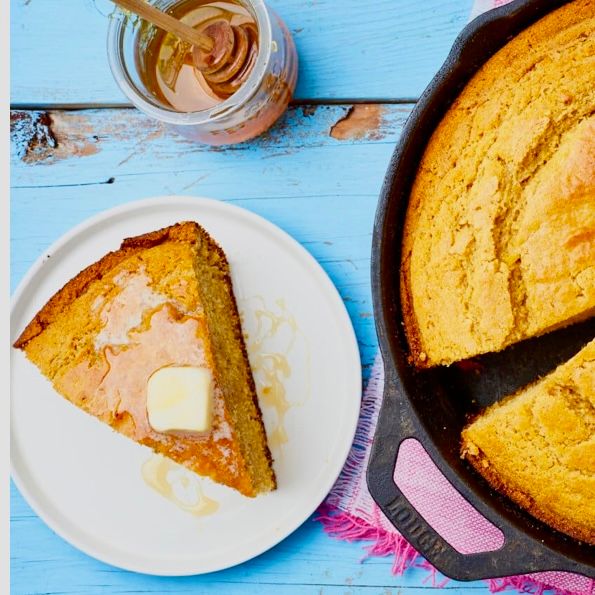 Honey Glazed Skillet Cornbread