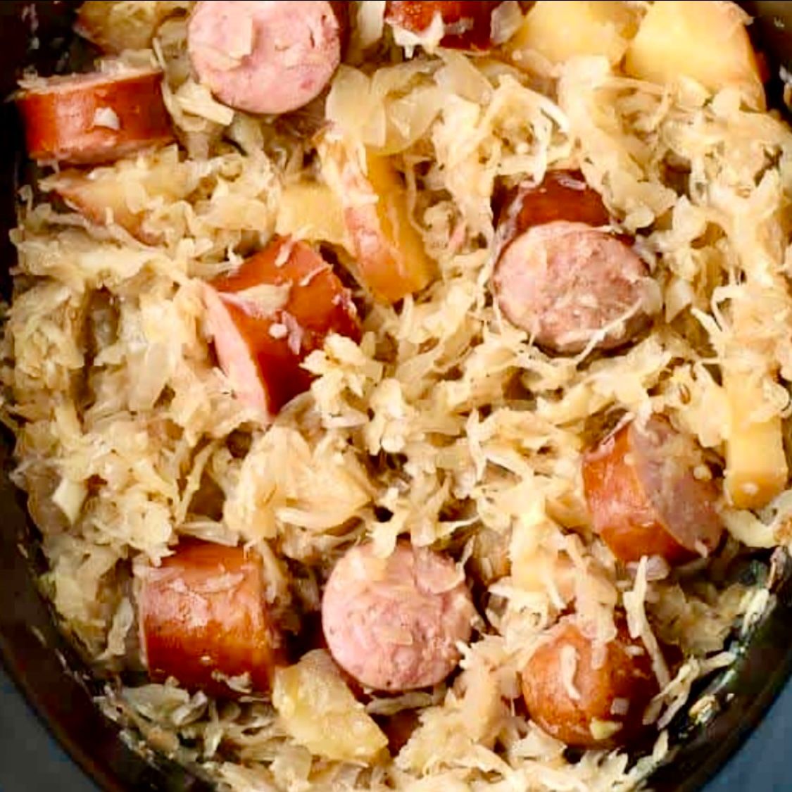 Polish Fried Sauerkraut w/ Kielbasa