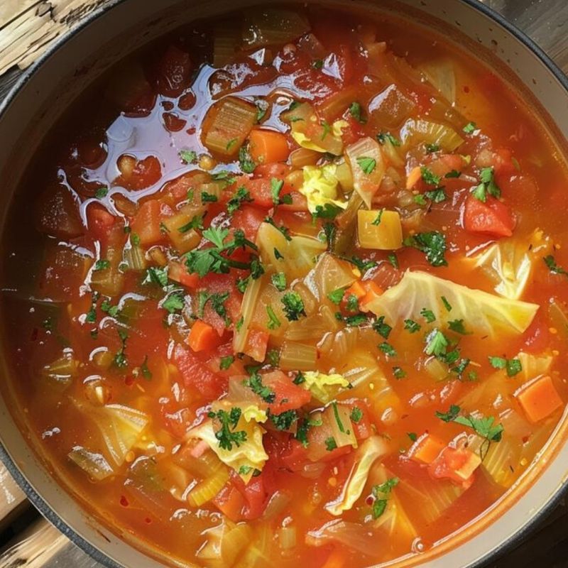 Polish Zupa Gołąbkowa,- Stuffed Cabbage Soup