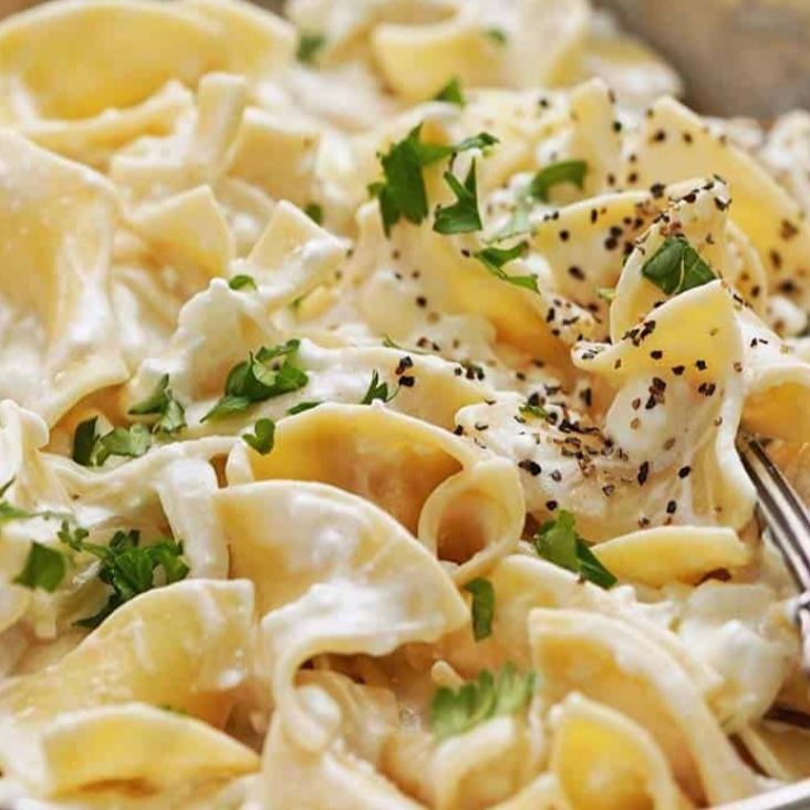 Polish Noodles With Cottage Cheese