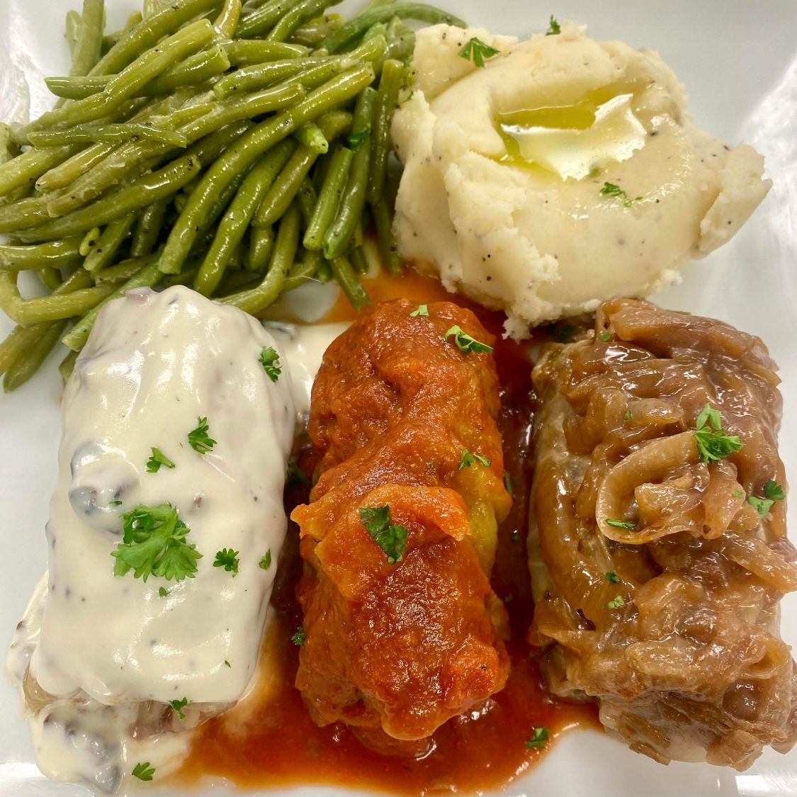 Trio Stuffed Cabbage Platter