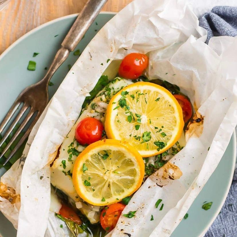 Halibut En Papillote