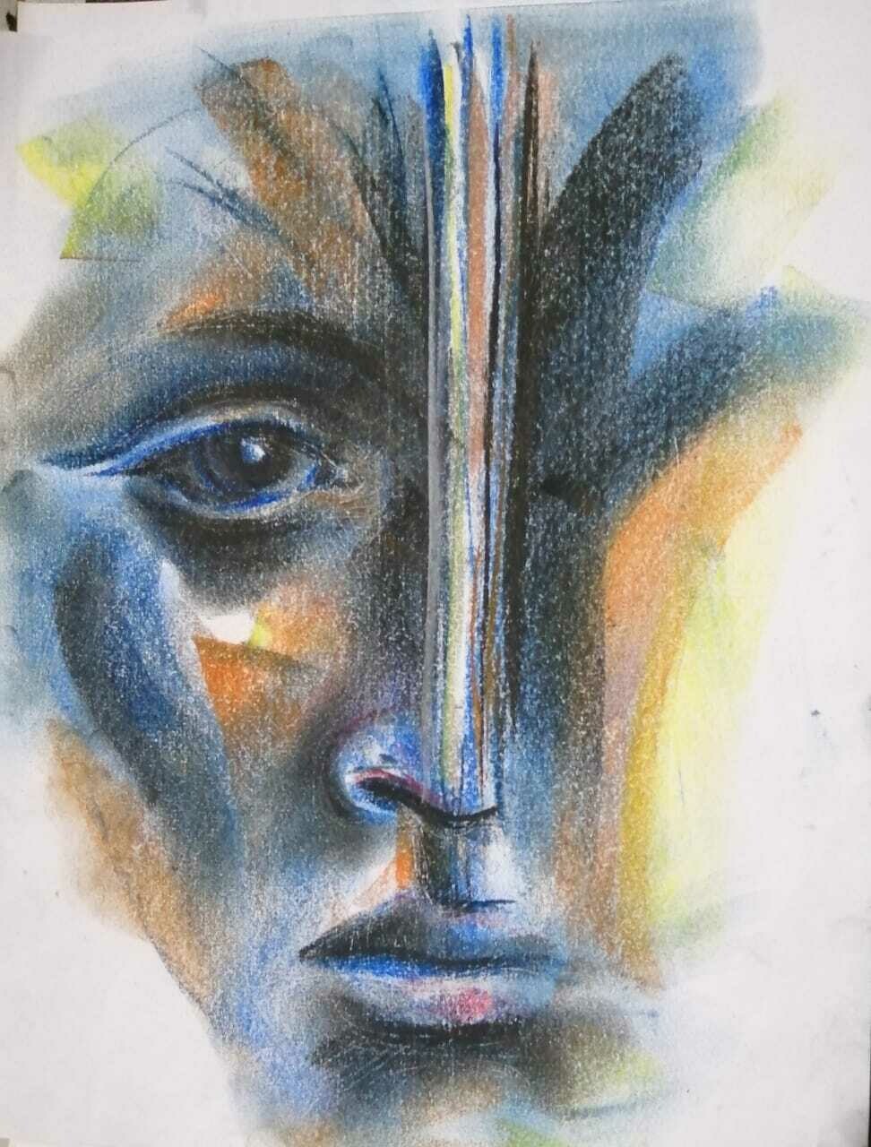 ​Dibujo en carbón natural, grafito y técnica mixta.​