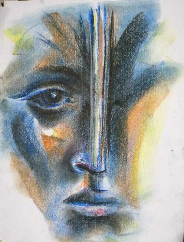 ​Dibujo en carbón natural, grafito y técnica mixta.​