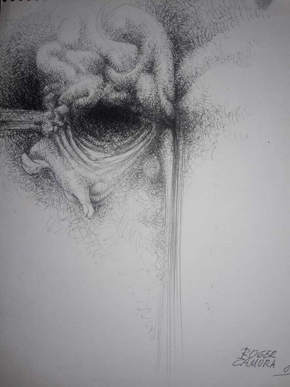 ​Dibujo en carbón natural, grafito y técnica mixta.​​