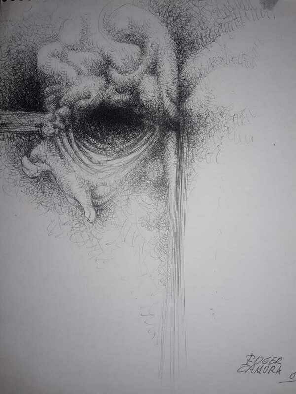 ​Dibujo en carbón natural, grafito y técnica mixta.​​