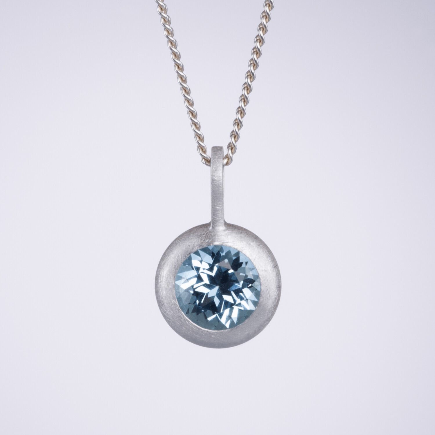 Kette "BlingBling" mini mit Blau-Topas