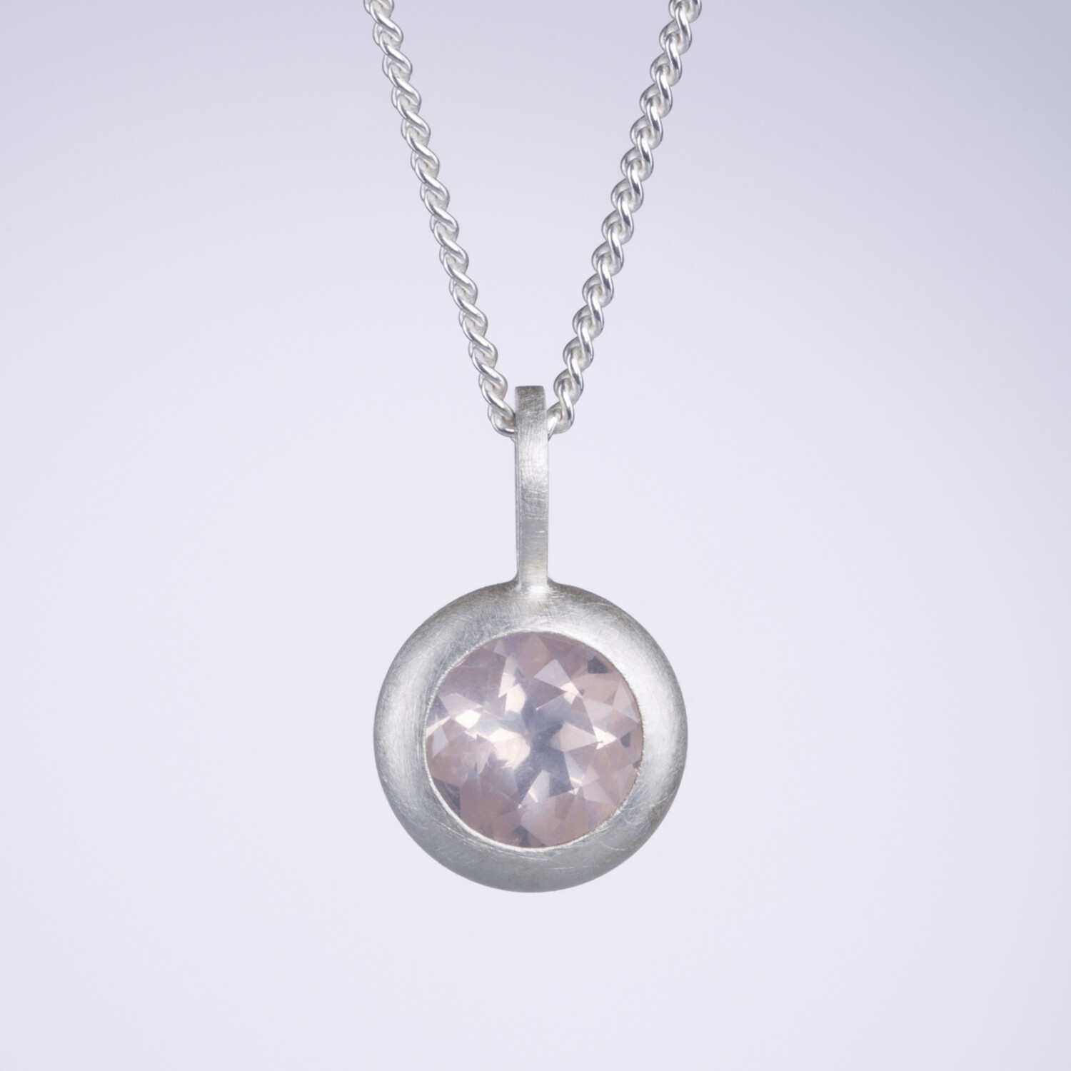 Kette "BlingBling" midi mit Rosenquarz