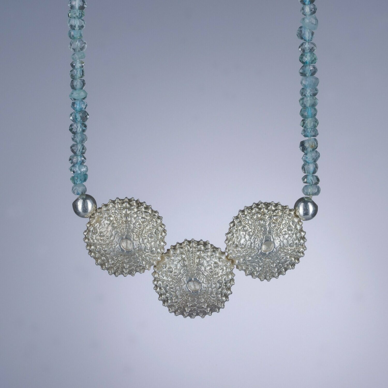 Triplekette "Seeigel" midi mit Apatit